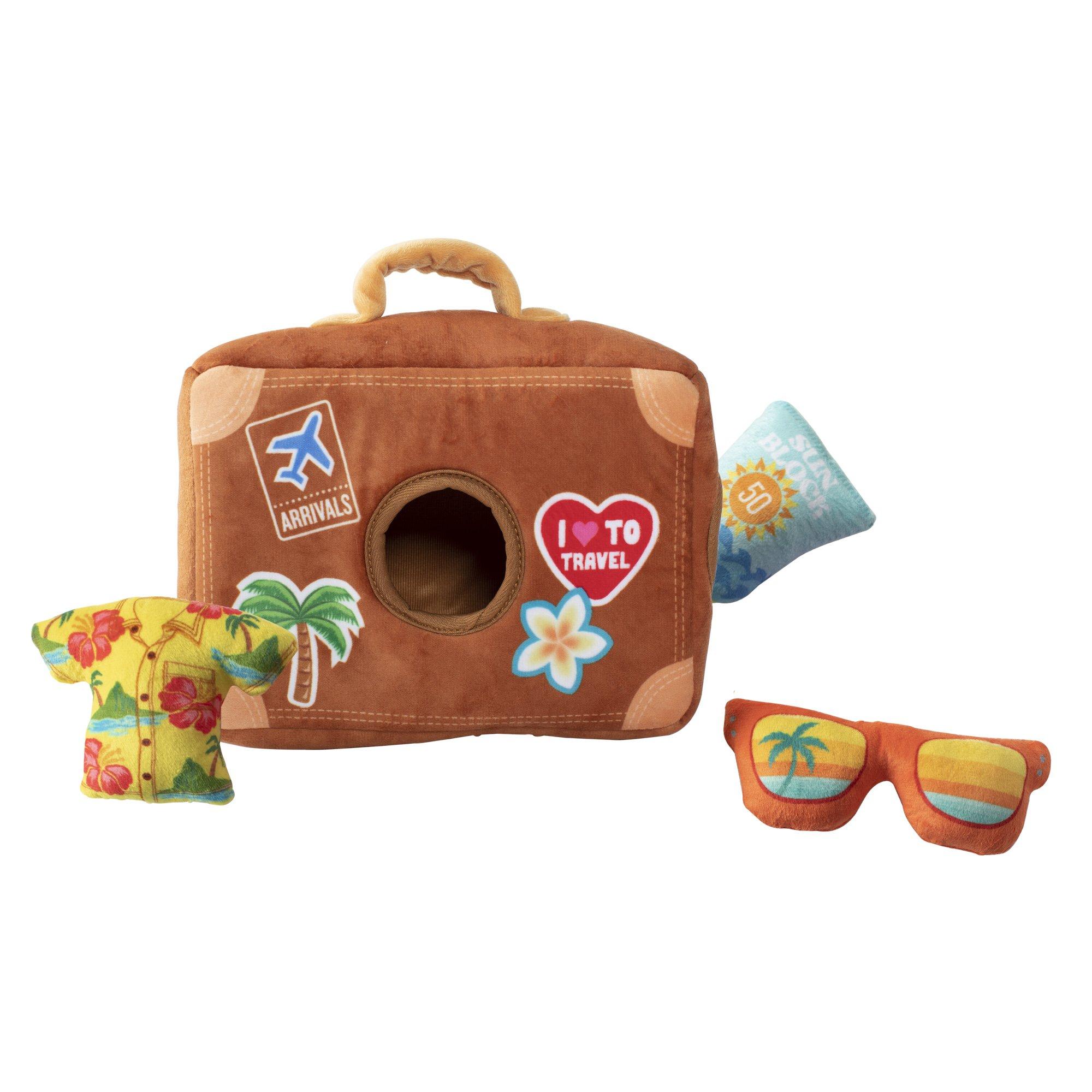 4 Pc. Pack Your Bags Interactive Dog Toy Set