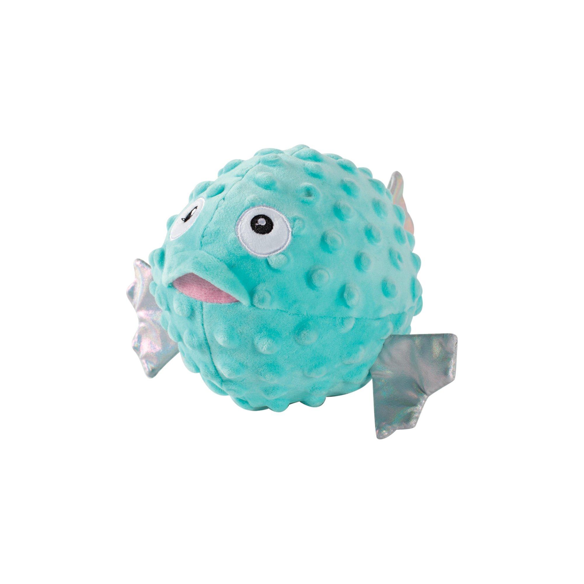 Puffed Up Pufferfish Squeaker Dog Toy