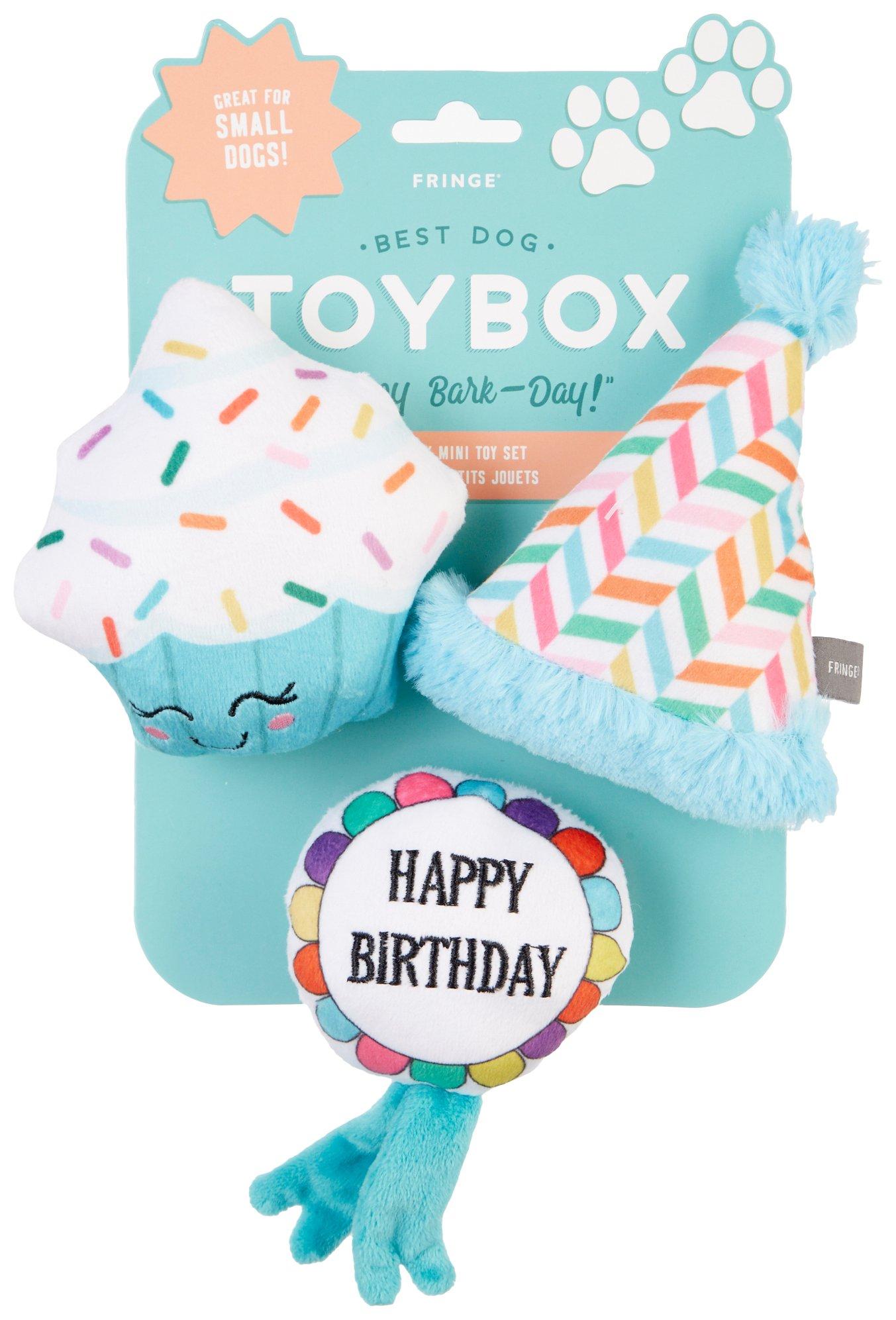 3-pc. Happy Bark-Day Dog Toy Set