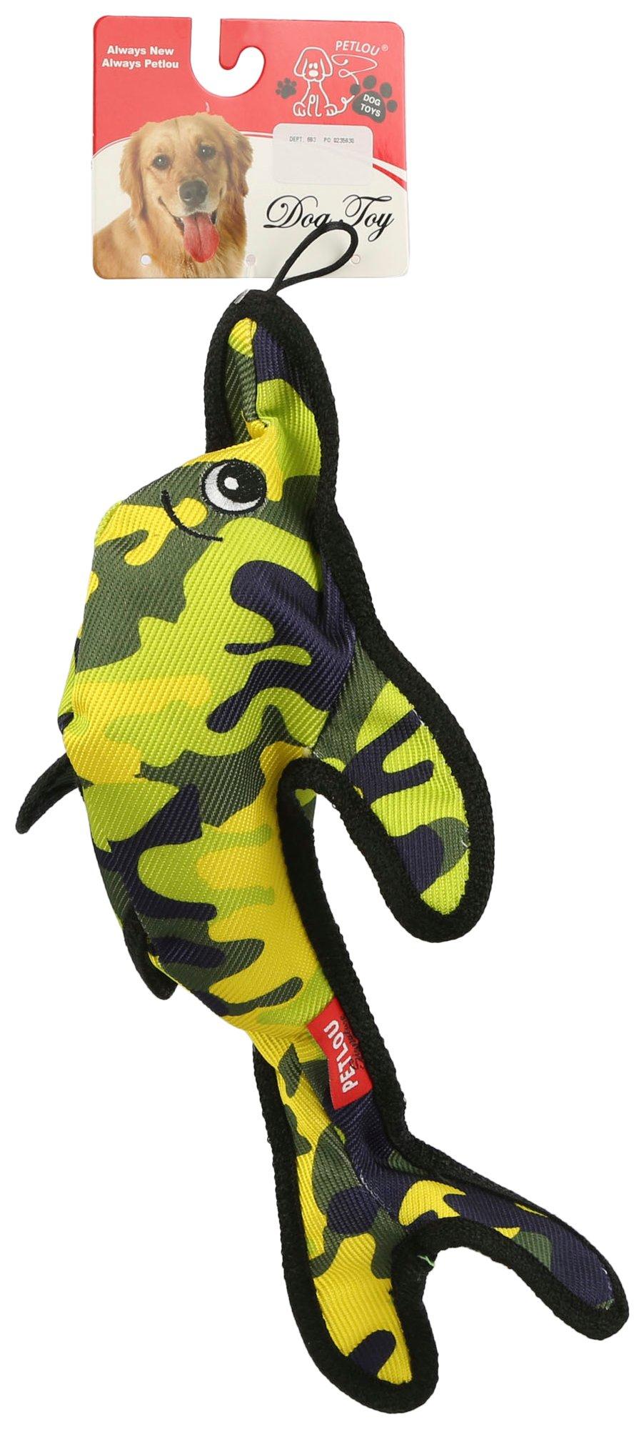 Petlou 16'' Jungle Buddy Dolphin Dog Toy