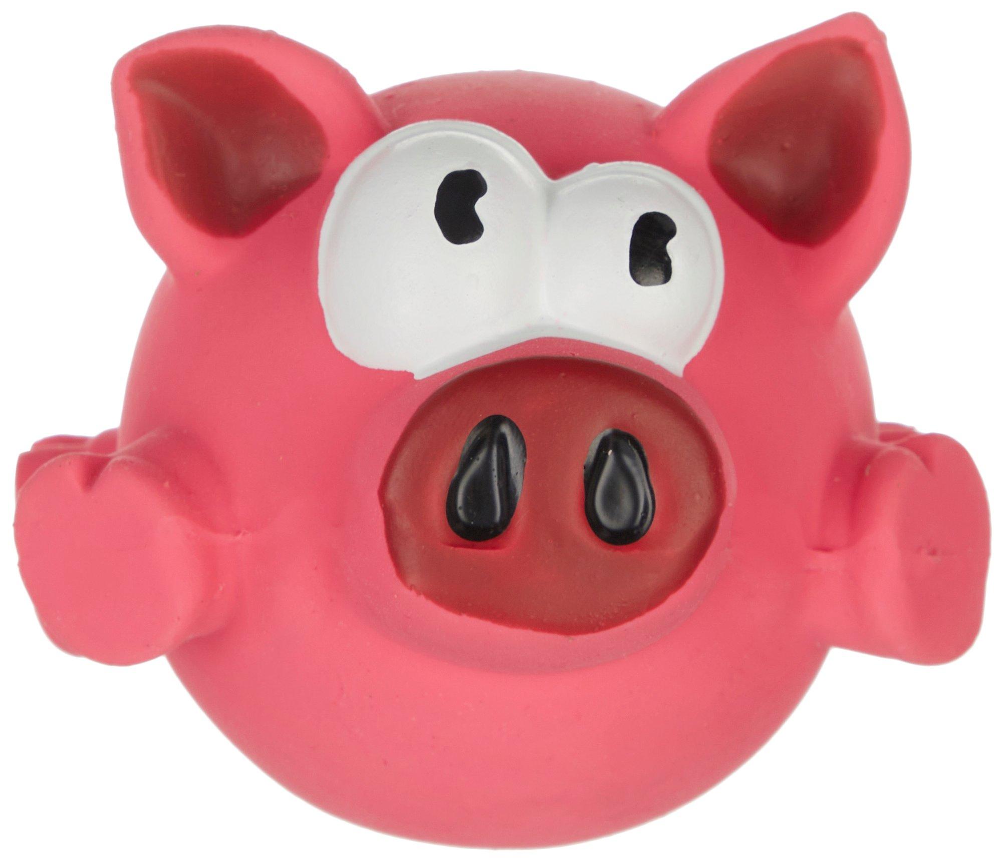 Pink Pig Squeakables Latex Dog Toy