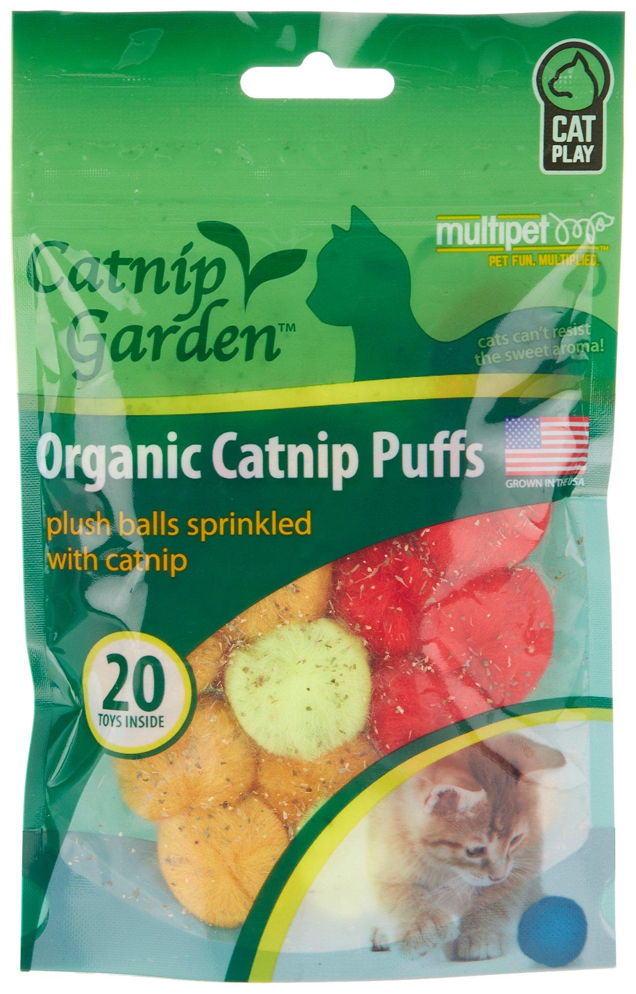 Multipet Organic Plush Catnip Puffs Cat Toy