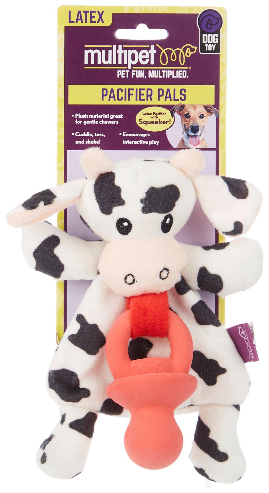 Multipet Cow Pacifier Pals Dog Squeaker Toy
