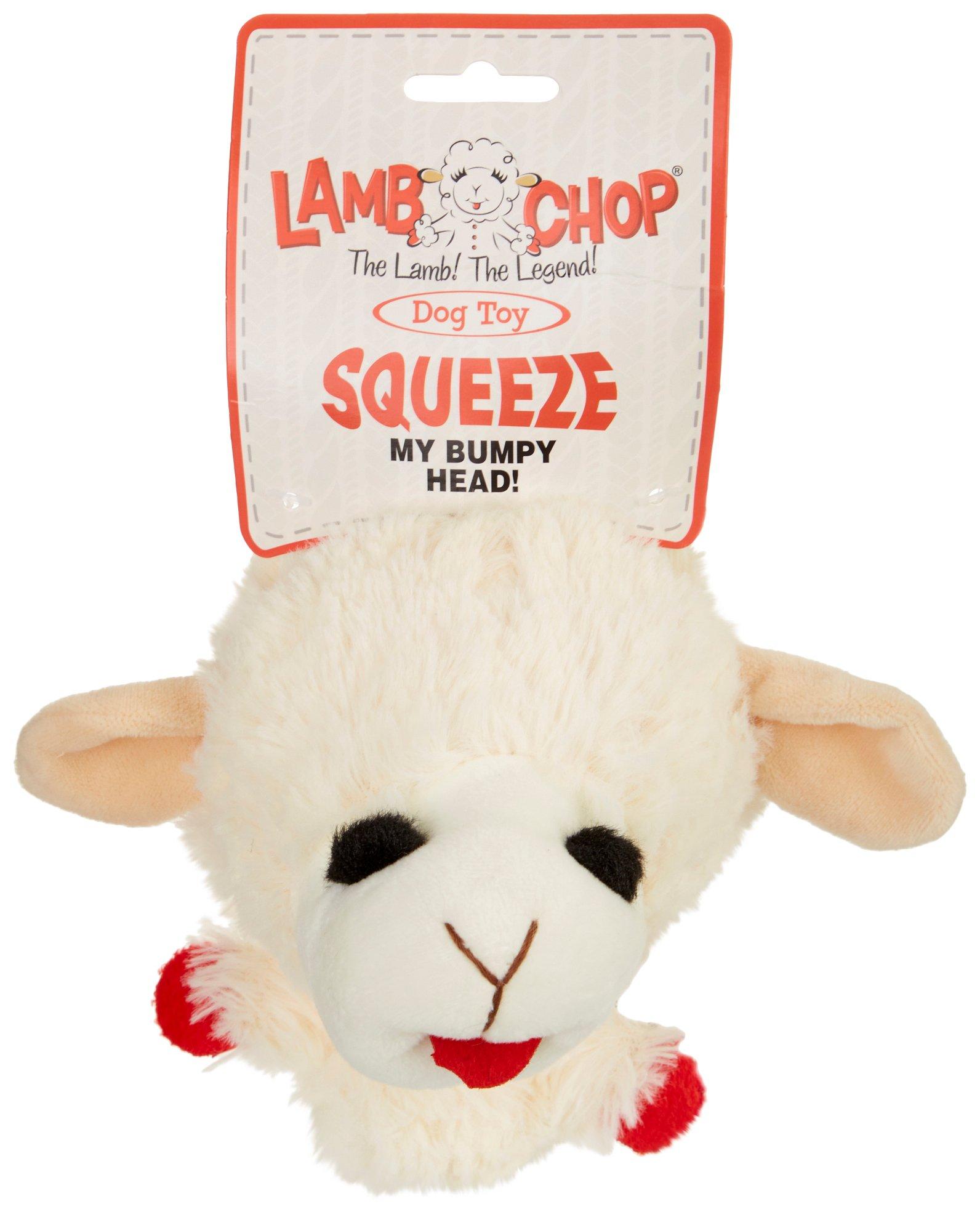Lamb Chop Bumpy Head Dog Toy