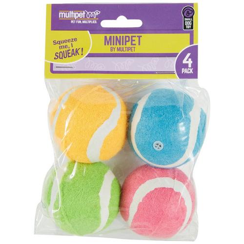 Multipet 4-pk. Squeaky Tennis Dog Balls