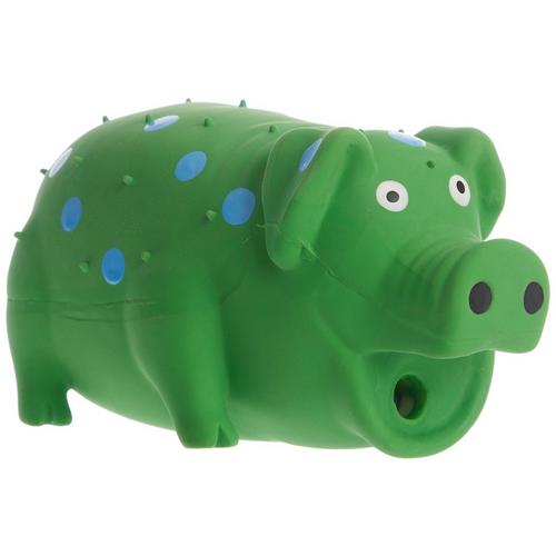 MultiPet Green Pig Squeakables Latex Dog Toy