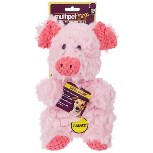 Multipet Cuzzle Buddies Plush Pig Squeaker Toy