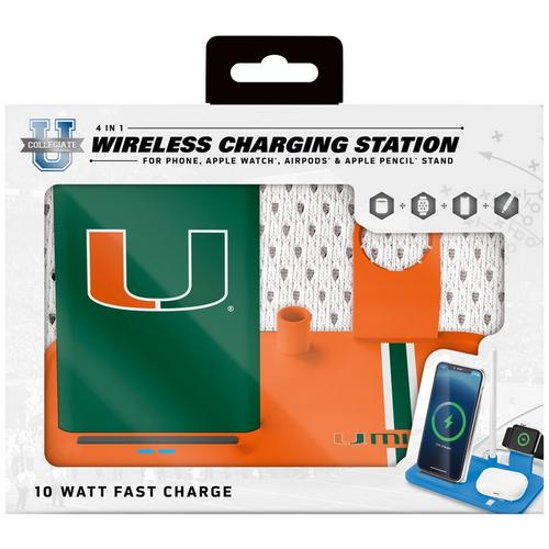 Miami Hurricanes 4-in-1 Wireless Charging Station