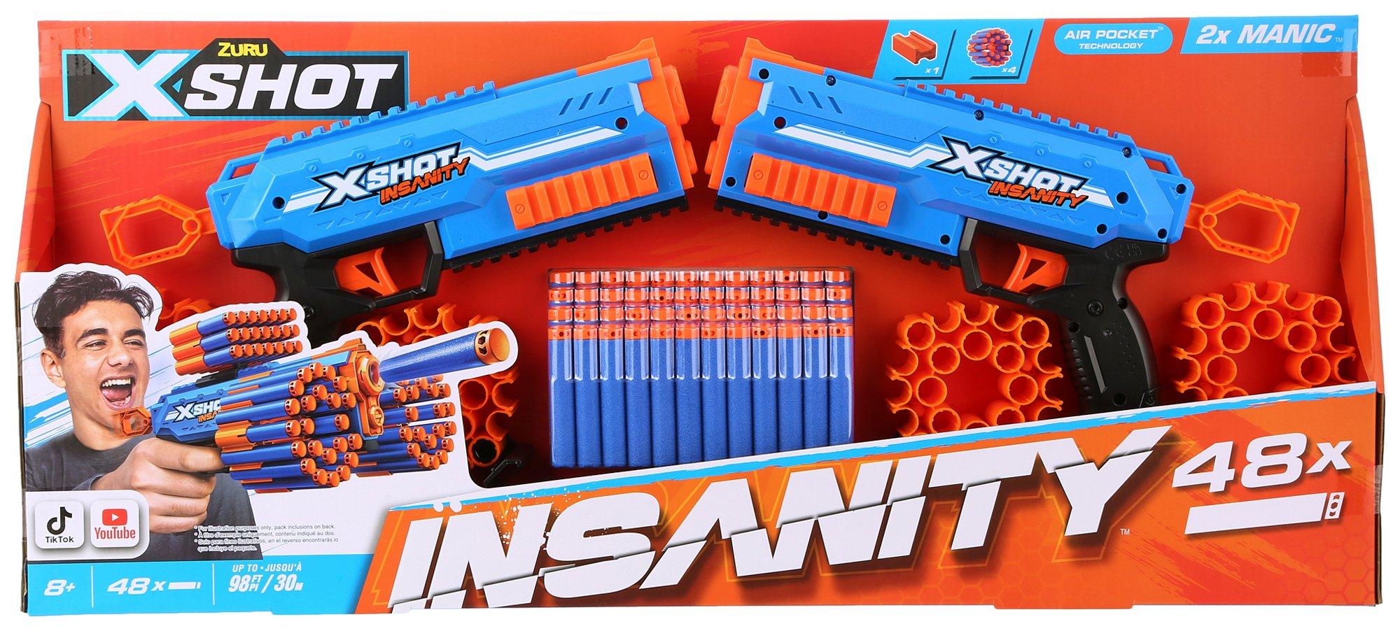 X Shot 36642 E-Shot Insanity 48 Darts Toy Set