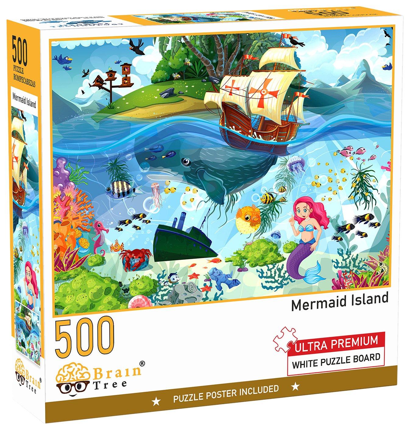 Brain Tree 500 Piece Mermaid Island Jigsaw Puzzle