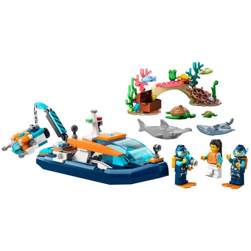 Lego City Explorer Diving Boat Ocean Building Toy
