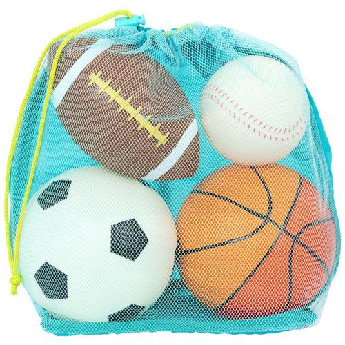 B Toys 4 Sports Balls and Carry Bag