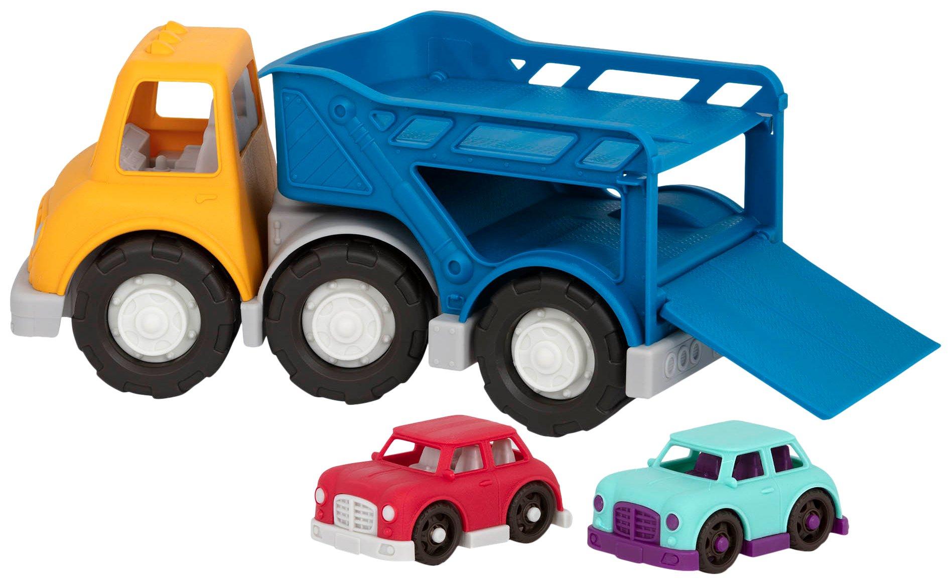 Wonder Wheels Toy Car Carrier Truck and 2 Toy Cars