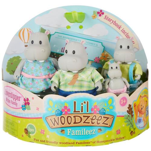 Lil Woodzeez 5-pc. Hippo Family Playset