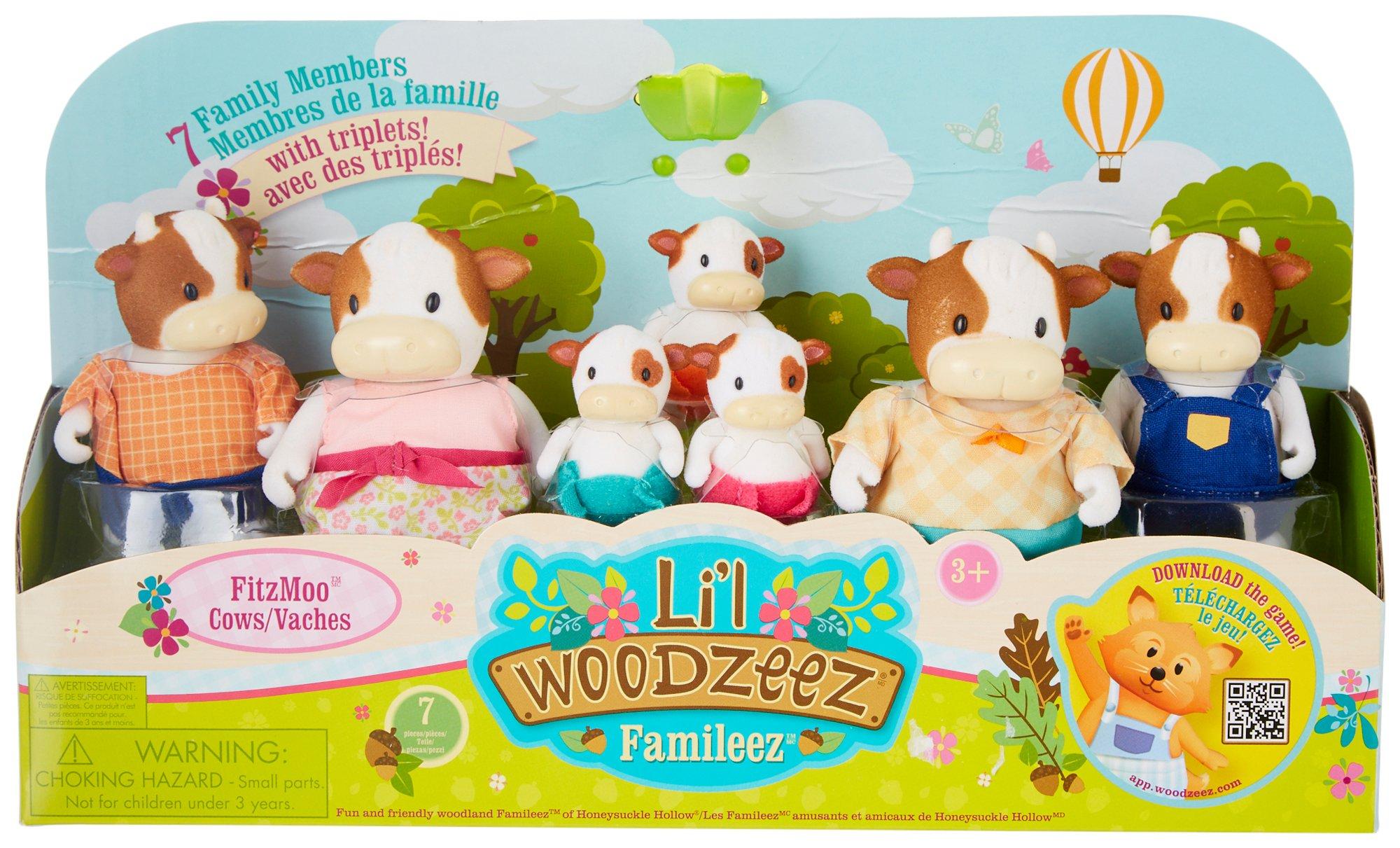 Lil Woodzeez 7-pc. Cow Large Family Playset