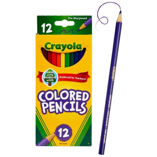 Crayola 12 Count Nontoxic Colored Pencils