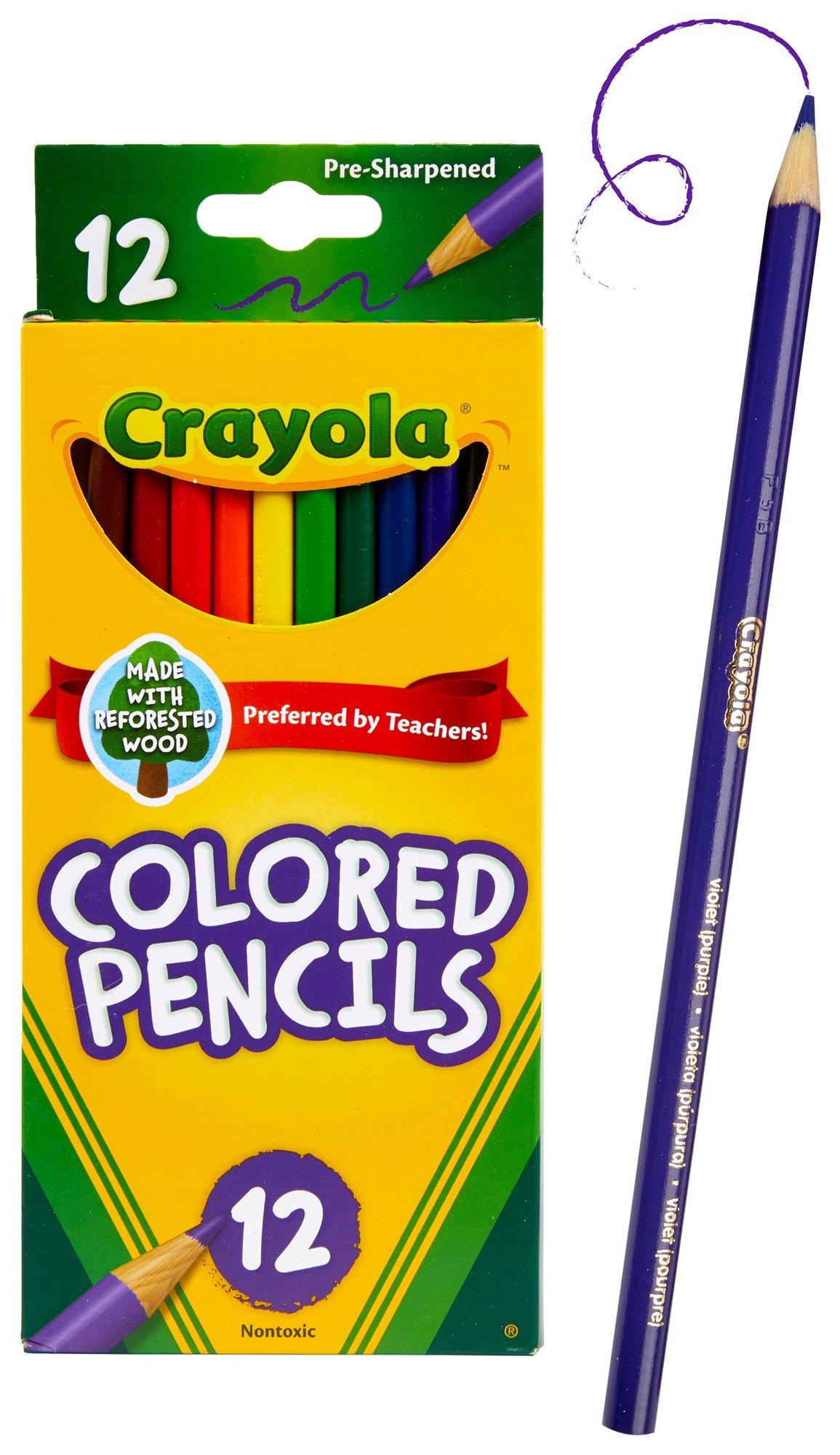 12 Count Nontoxic Colored Pencils