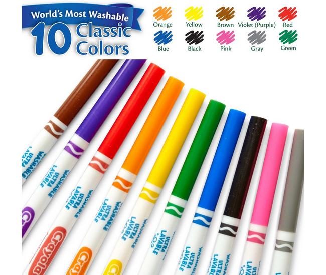  Crayola Markers, Fine Line, Classic Colors, 10 ct. (3