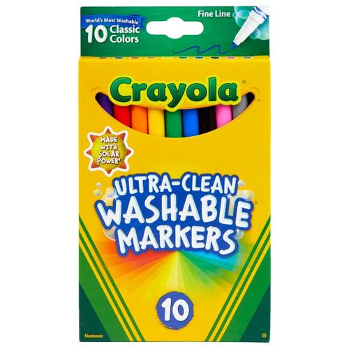 10 Ct Ultra-Clean Fine Line Washable Markers