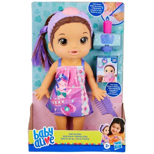 Baby Alive 12 Inches Spa Brown Hair Doll