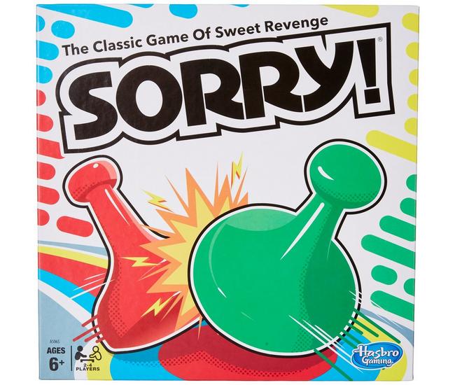Hasbro Gaming Sorry Giant Edition Board Game Indoor Outdoor 2 to 4 Players