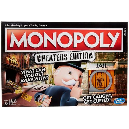 Hasbro E1871 Monopoly Cheaters Edition Board Game Playset