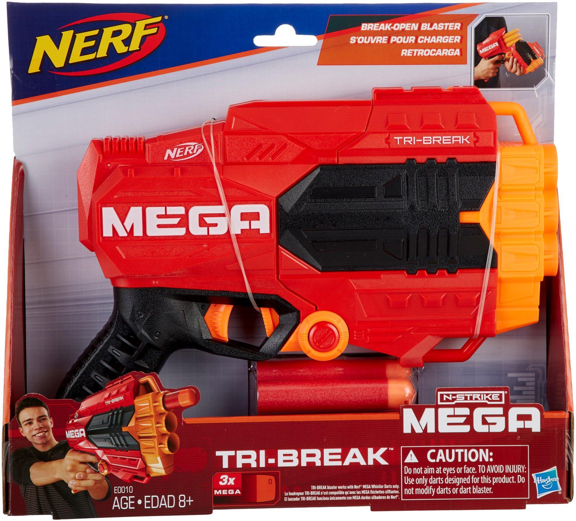 Nerf Megalodon Mega Tri-Break Blaster One Size Red 630509601363 | eBay