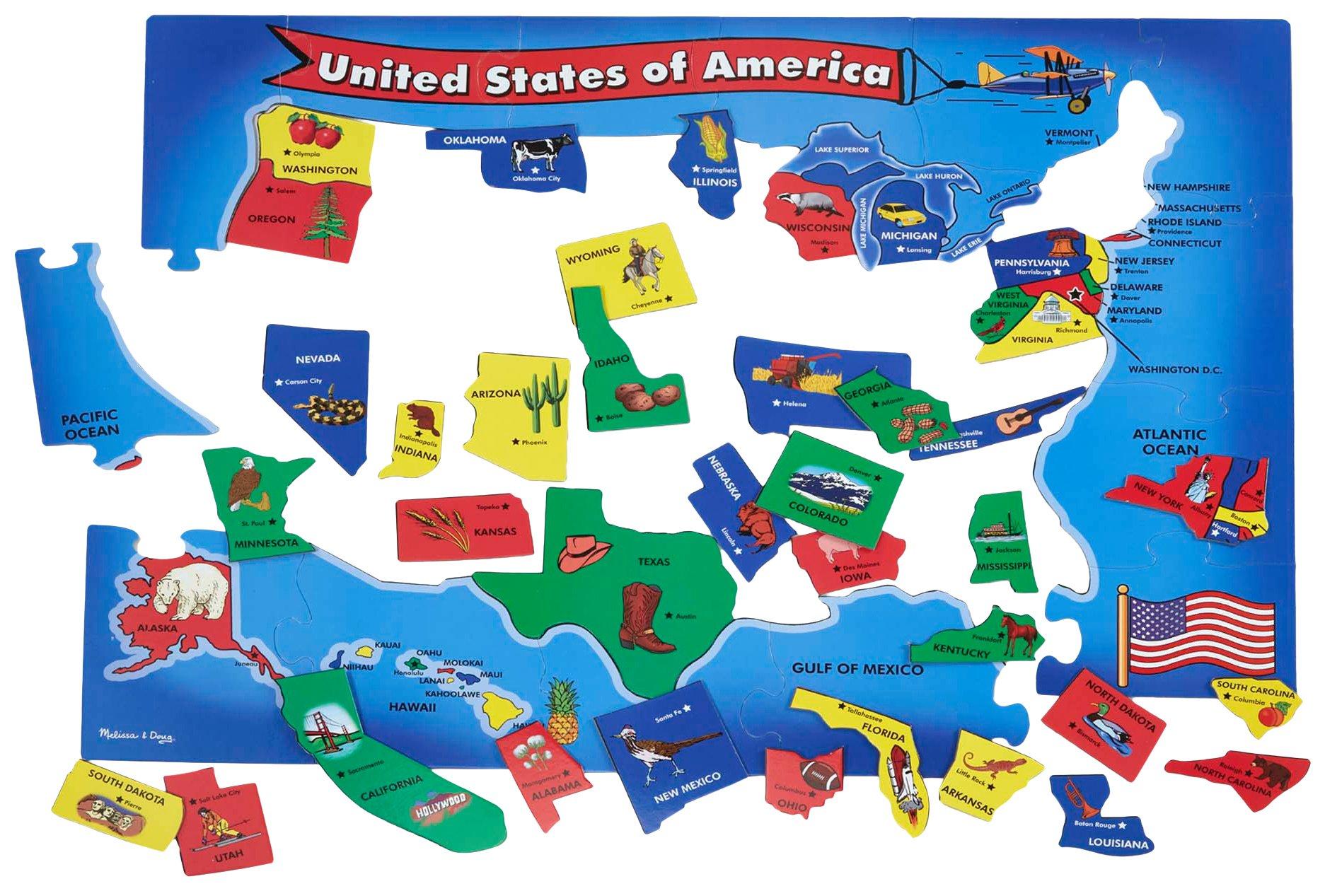 Melissa & Doug 51-Pc U.S.A Floor Map Puzzle