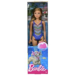 Barbie Chevron Swimsuit Beach Doll