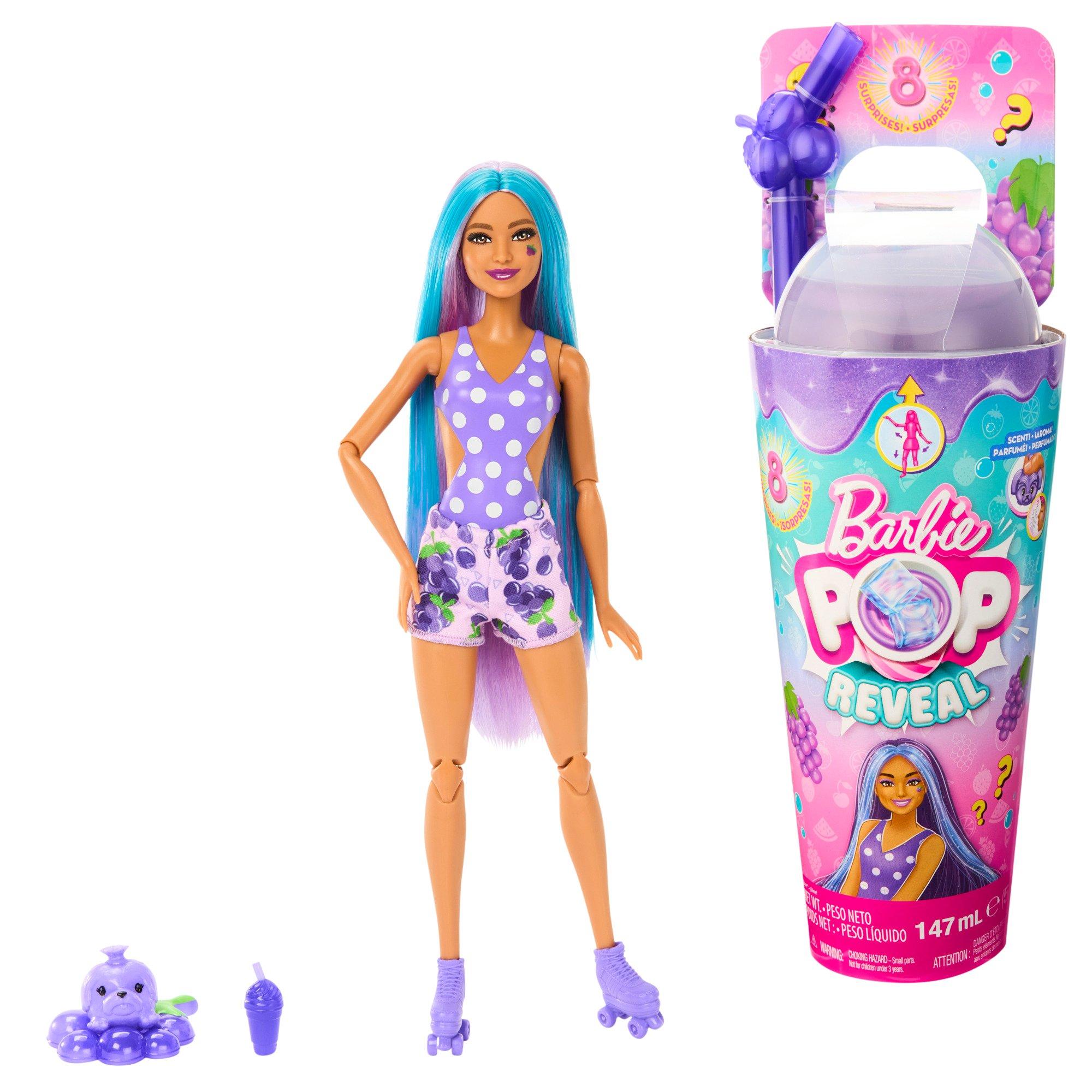 Barbie Surprise Pop Reveal Fruit Series Grape Soda