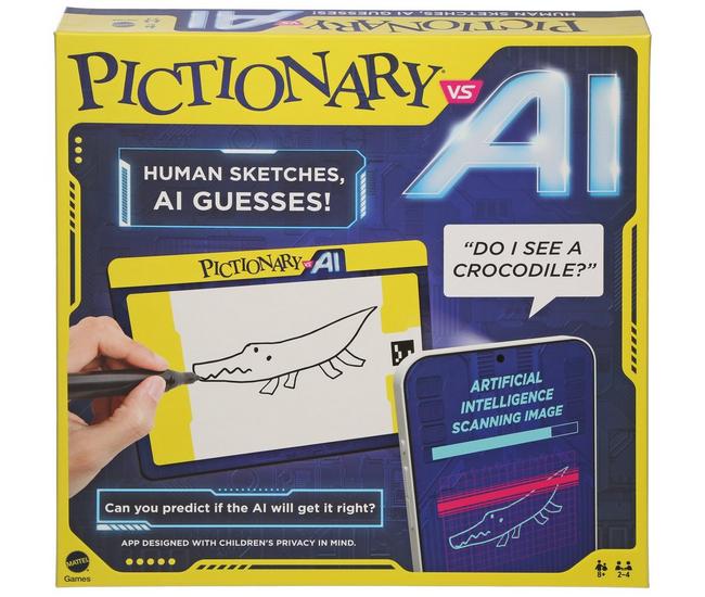 Mattel Games Pictionary Quick Drawing Board & Guessing Game for Family,  Kids, Teens and Adults, with Dry Erase Boards, Markers and Clue Cards,  Makes a