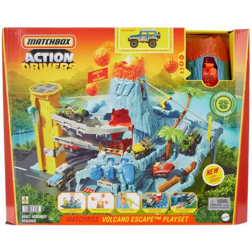 Matchbox Action Drivers Volcano Escape Playset