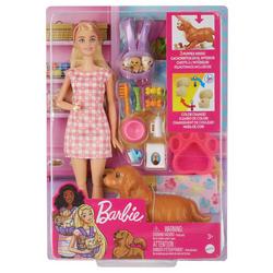 12 Barbie Doll & Accessories Newborn Pups Playset