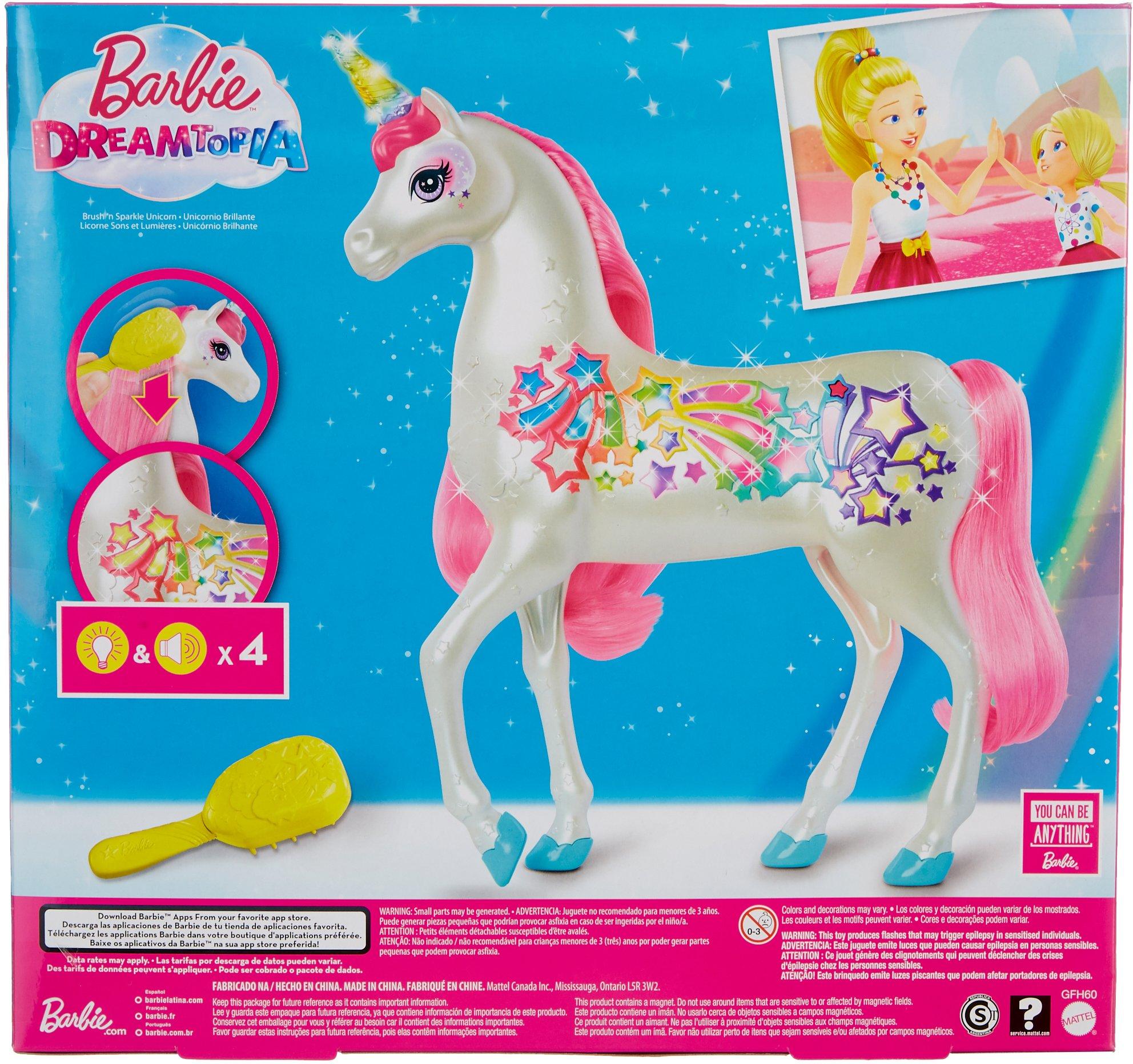 barbie dreamtopia brush and sparkle unicorn