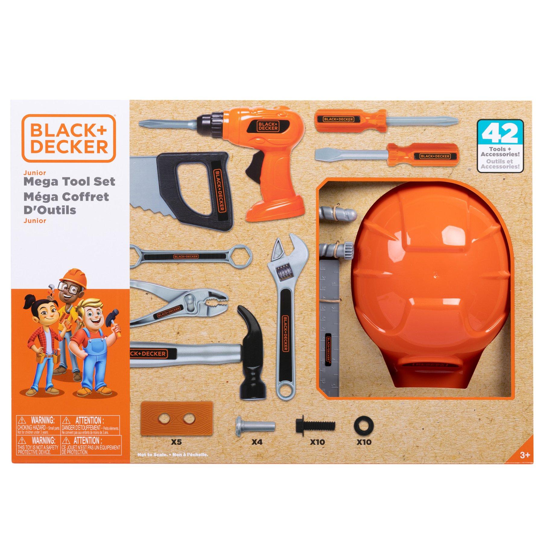 Black & Decker Junior Kids Tool Set-Mega Tool Set 42 Pc. Tools &  Accessories 