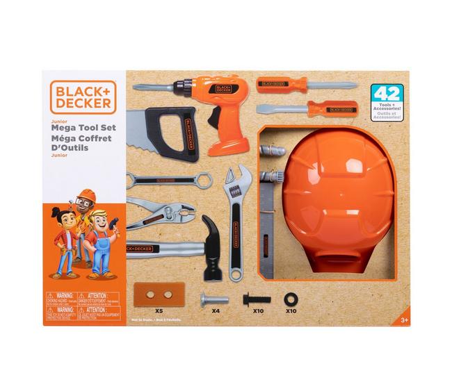 Black + Decker Junior Kids Tool Set - Mega Tool Set with 42 Tools &  Accessories! Role