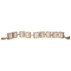 SPECIAL T IMPORTS 29in He is Risen Wooden Bead Block Decor
