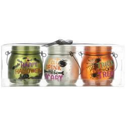 3 Pk Halloween Decorative Jars