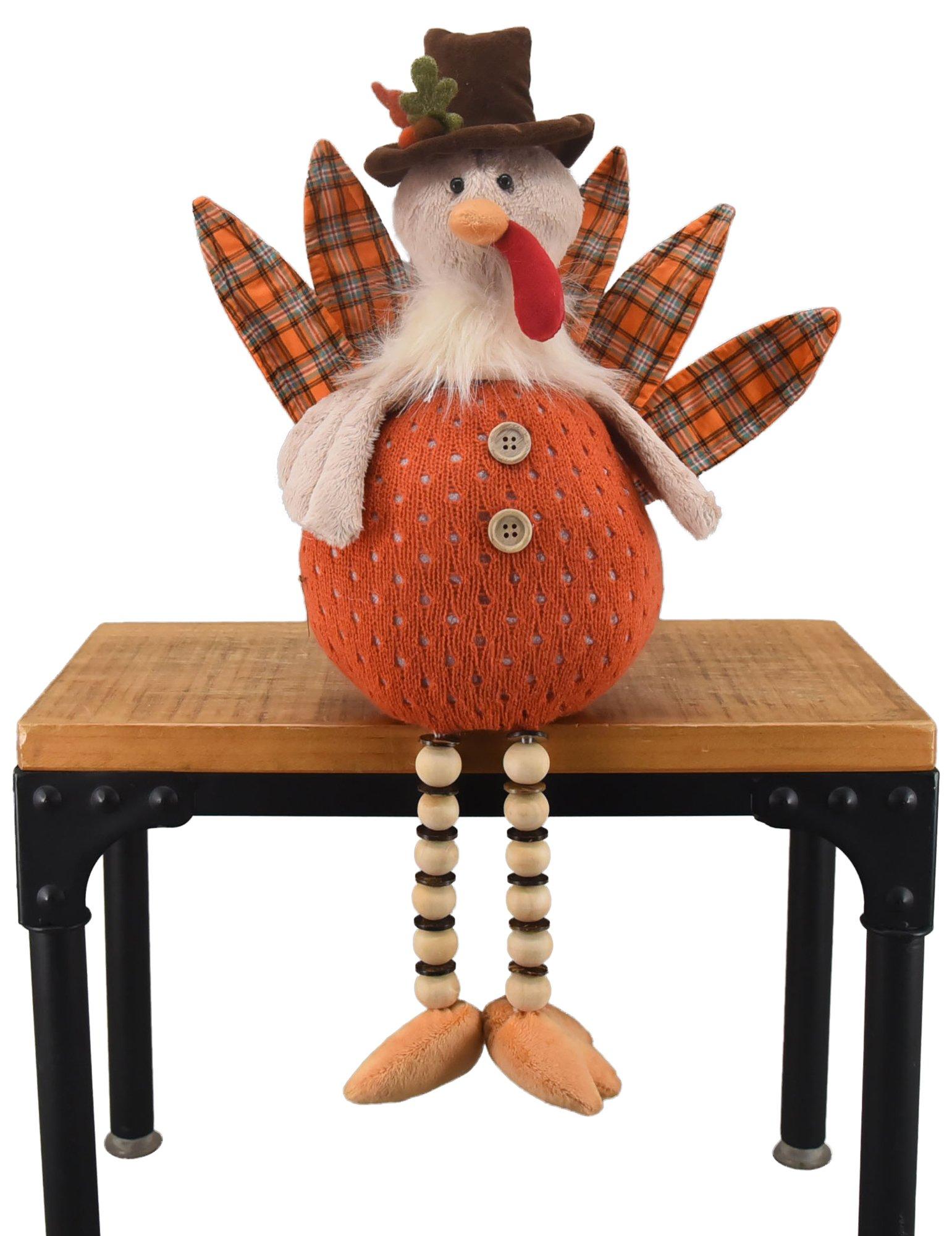 17in. Plush Harvest Turkey Decor