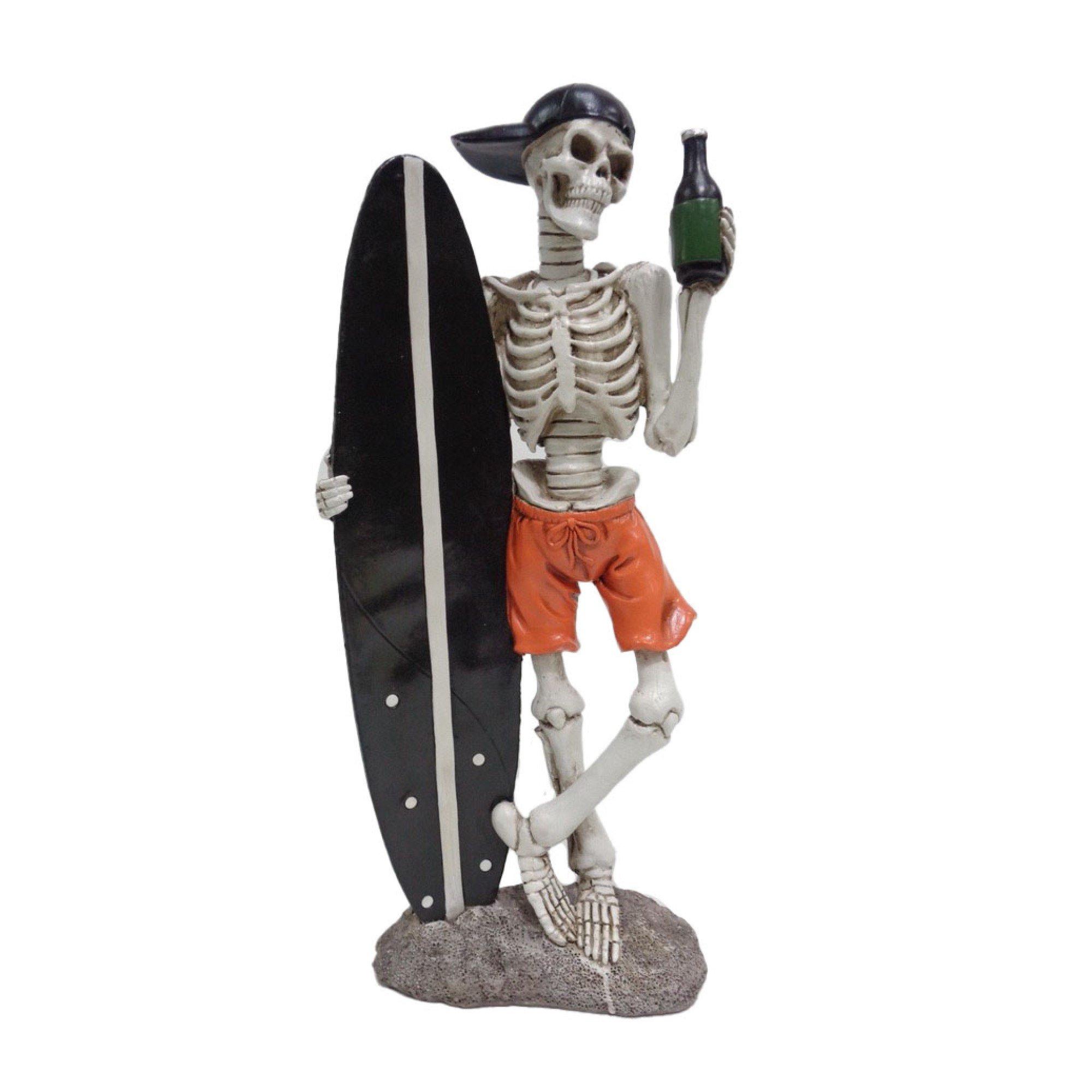 12'' Skeleton Surfer Tabletop Decor