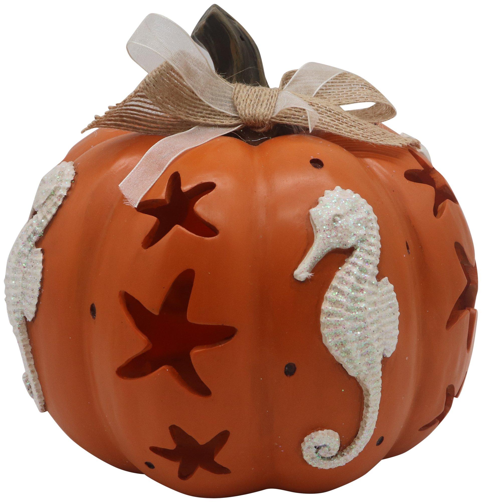 7in. LED Seahorse & Starfish Pumpkin