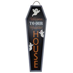 LED Haunted House Coffin Wall Decor
