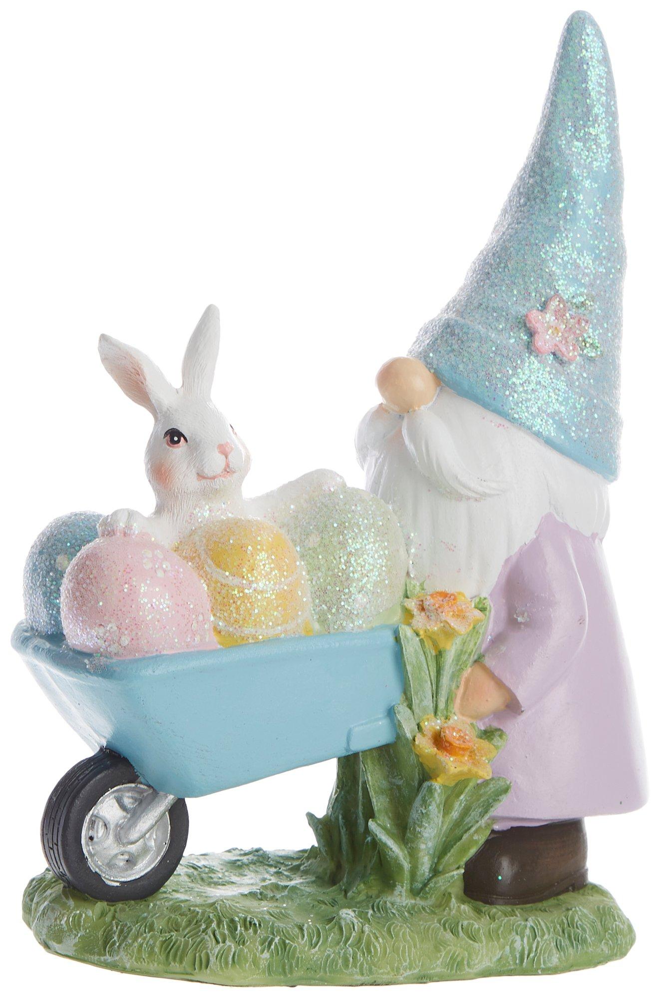 Easter Gnome and Wheelbarrow