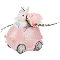 8in Easter Bunny In Egg Car