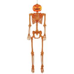 Light Up Pumpkin Skeleton Decor