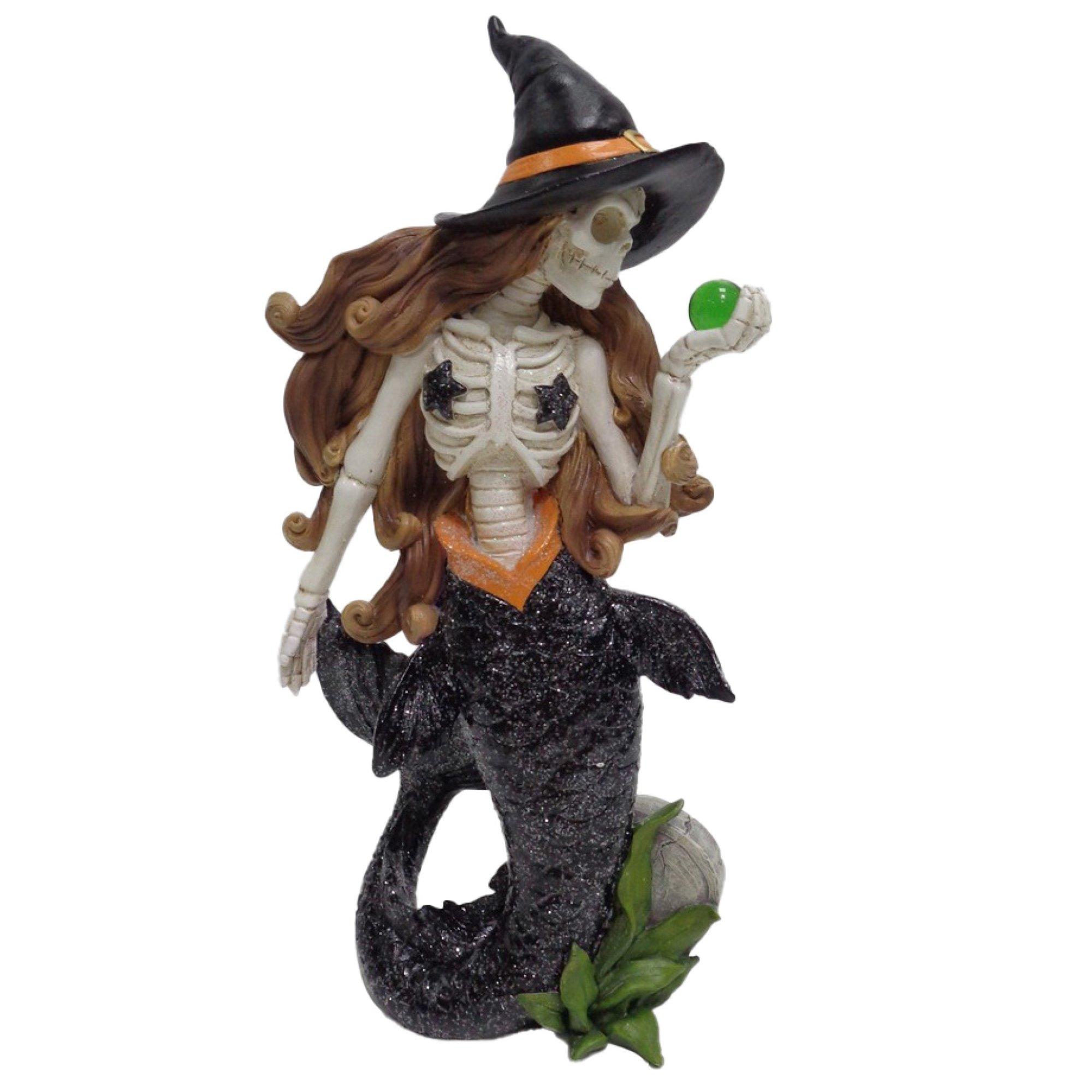 Mermaid Witch Skeleton Tabletop Decor