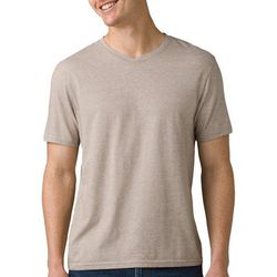 Prana Mens Solid V-Neck Short Sleeve Shirt