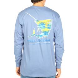 Mens Marlin Wave Long Sleeve T-Shirt