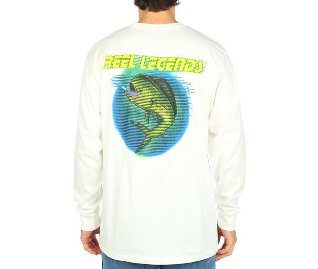 Reel Legends Mens Mahi Swirl Long Sleeve T-Shirt