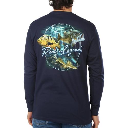 Reel Legends Mens Fish Long Sleeve T-Shirt